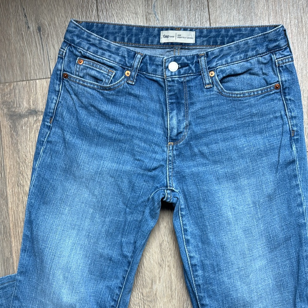 GAP Perfect Boot Denim Jean 28P Petite - Picture 5 of 12